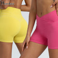Spring Breathable Quick Dry High Waist Yoga Shorts Stretch Skinny Fit for Outdoor Cycling Gym Sport