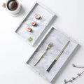 Wholesale Lava Stone Marble Decorative Tray Rectangle Jewellery Marble Bathroom Bath Shower Tray Storage Breakfast Wedding Tray