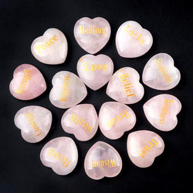 Hot Sale 3cm Heart Natural Rose Quartz Heart Crystal Healing Stone Crystal Heart for Gift