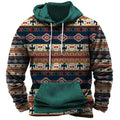 Western Retro Aztec Style Style Local Clothing Autumn/Winter Simple Multi Colored Men's Hoodie
