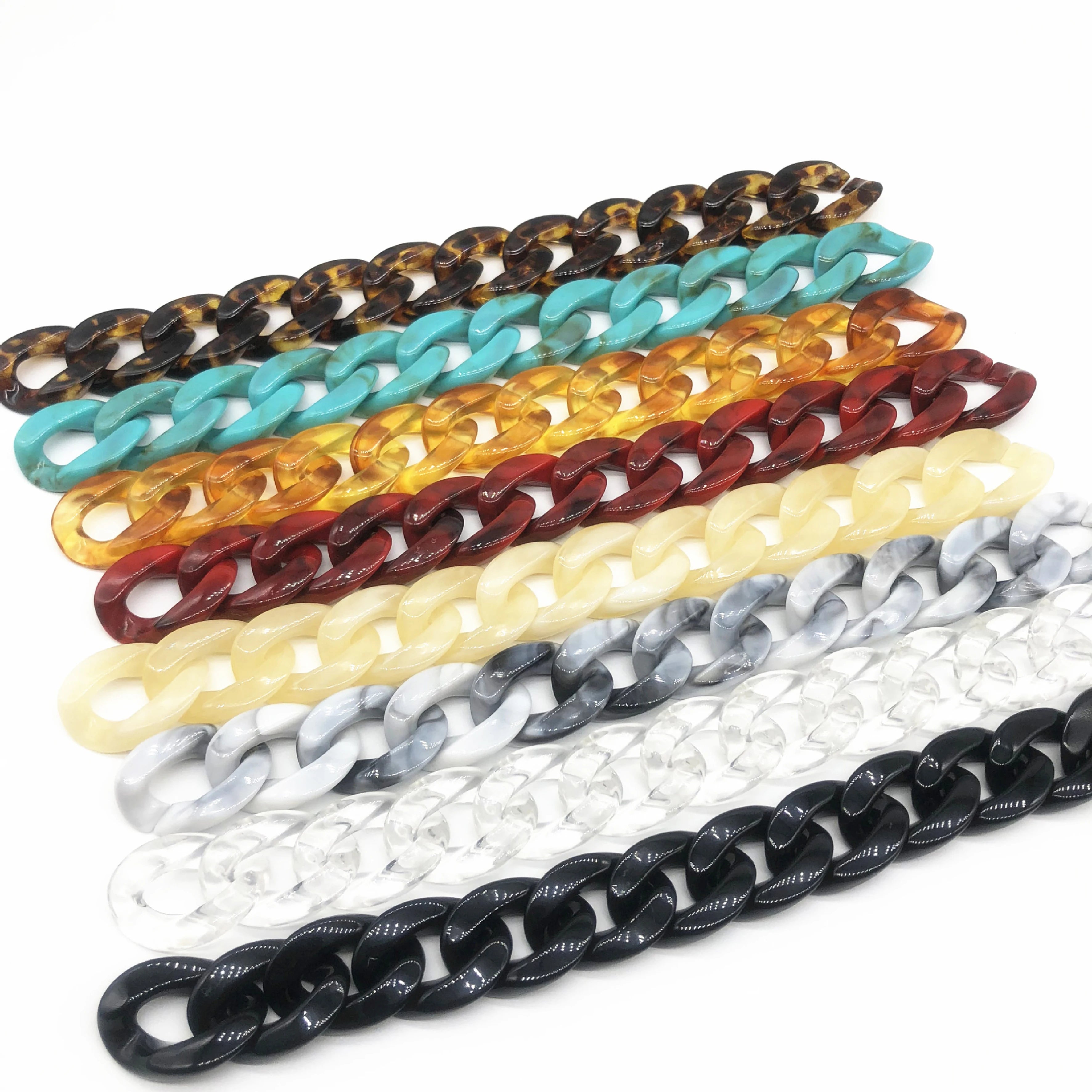 Deepeel AL017 60cm Custom Bag Accessories Shoulder Bag Chain Resin Chains Acrylic Bag Chain