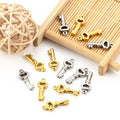 18K Real Gold Plating Key Pendants DIY Jewelry Findings Accessories with Love Heart Hollow & Stainless Steel Material MegaBDM