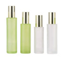 20ml~120ml Facial Water Bottle Clear Frosted Green Glass Pure Dew Serum Oil Liquid Toner Water Bottle Light Gold Screw Lid