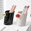 Luxury Style Lightweight Plastic Pen Holder Makeup Brush Storage Container Simple Household Desktop Organizers for Student