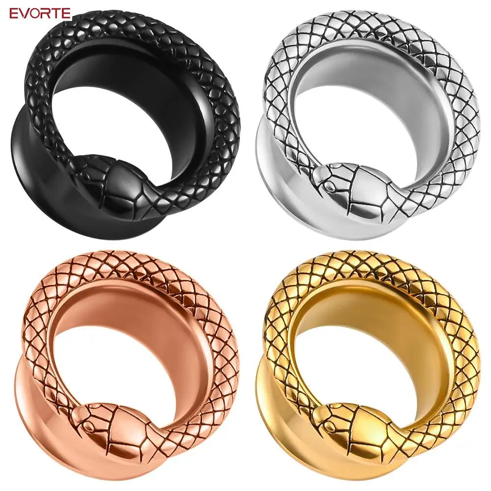 New Arrival Evorte EvorteS020 Trendy Stainless Steel Ear Expanders Ear Weight Ear Gauges Body Piercing Jewelry Lock