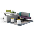Modern Office Cubicle Workstation with Sofa Seat Modular Office Partition Call Center Desk Panel Wood Style Furniture Home Use