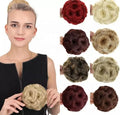 WE04 Hot Sell Women's Nine Flowers Chignon Hair Extension Curly Clip Heat Resistant Synthetic Fiber Plastic Comb Hair Bun