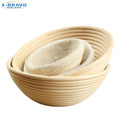 Round Bread Fermentation Basket European Bread DIY Home Baking Bread Rattan Basket Pastoral Style