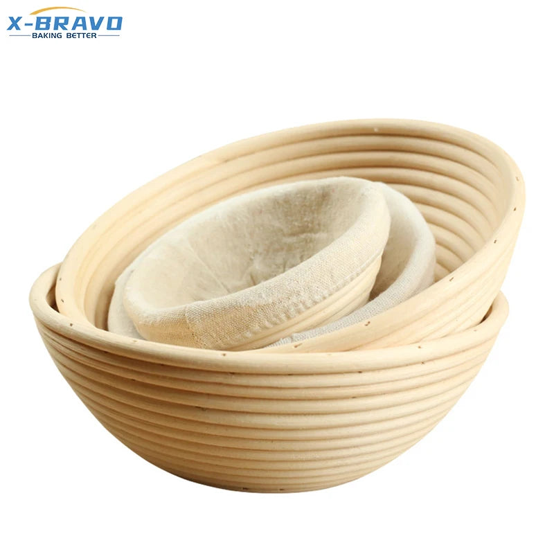Round Bread Fermentation Basket European Bread DIY Home Baking Bread Rattan Basket Pastoral Style