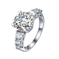 Wholesale 9mm 3 Carat Round Cut Wedding 14k 18k Really Solid Gold Moissanite Set Diamond Solitaire Jewelry Rings 925 Silver