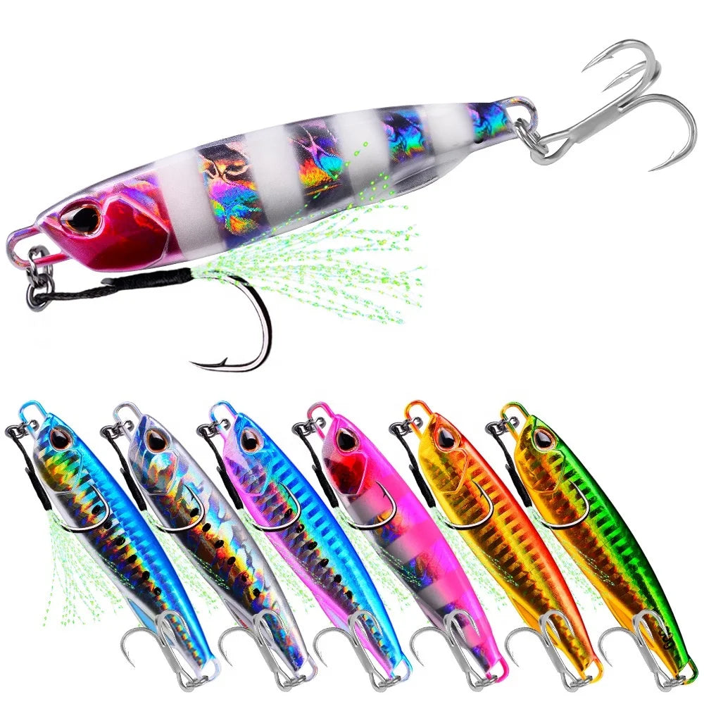 Metal Casting Jig Spoon 10g 15g 20g 30g 40g 50g 60g Shore Drag Cast Jigging Sea Bass Lure Artificial Bait Fishing Tackle