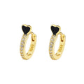 Rainbowking 925 Sterling Silver love  Heart  Earrings Women's New Fashion Heart-shaped Earrings High-end Jewelry
