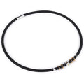 Wholesale Stainless Steel Fashion Simple Silicone Negative Ion Magnetic Buckle Energy Collar Necklace Men's and Women's Jewelry
