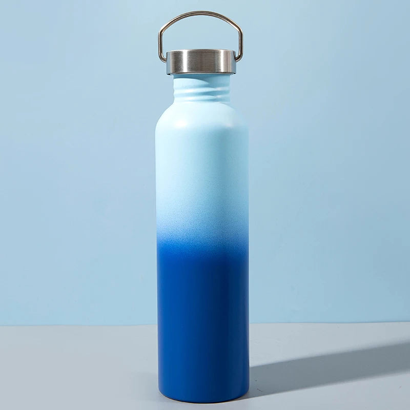 Mikenda Hot-selling Single Wall Stainless Steel Thermos Bottle Water with Handle Lid Single Bottle