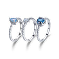 A2600 Abiding Fine Jewelry Wholesale Price Natural Colorful Multi Gemstone 3 Rings Set 925 Sterling Silver Classic Ring