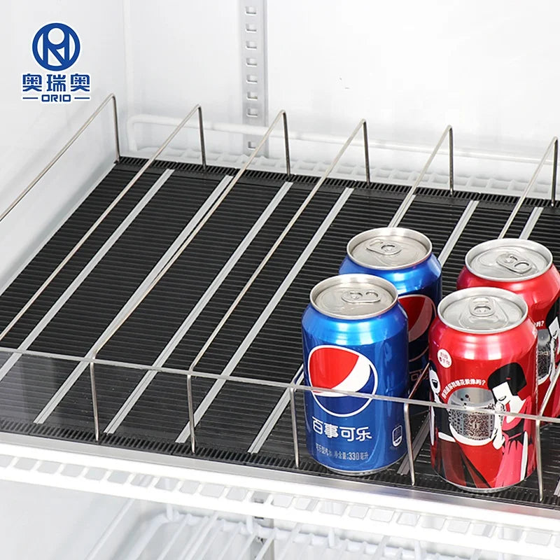 Soda Beverage Dispenser Roller Shelf Storage Flexible Slide Rack Glide Coolers Shelf Management System Aluminum Plastic