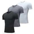 Men's Compression Short Shirts Fitness Gym Wear Bodybuilding Slimming Fit Tops