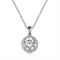 Custom Jewelry Minimalist Cubic Zirconia Diamond CZ Necklace Mens Women Pendant Necklaces Sterling Silver 925 Necklace