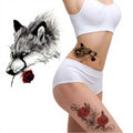 Factory Mixed Wholesale Body Art Animal Wolf Fox in Stock Full Color Fashion New Design Water Transfer Temporary Tattoo Stickers