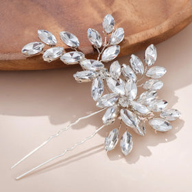 Wedding Bridal Bride U Shape Rhinestone Hair Pins Luxury Barrettes Handmade Jewelry Party Prom