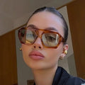 2024 New Sunglasses Fashion Double Beam Color Collect Sun Glasses for Women