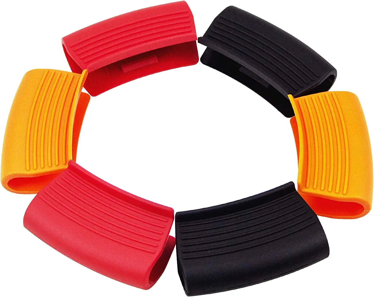 BHD Heat Insulated Nonslip Silicone Assist Handle Holder Cast Iron Handle Cover Hot Pot Grip for Frying Pans Griddles Skillets