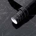 60cm*10m 3D Black PVC Vinyl Marble Wallpaper Sticker Peel and Stick Self Adhesive Waterproof Wallpaper for Kitchen