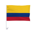 Custom Colombia Car Flag 12x18 Inch Personalized 2026 Parade Bandera De Colombia Carnival Durable Auto Window Banner with Clip