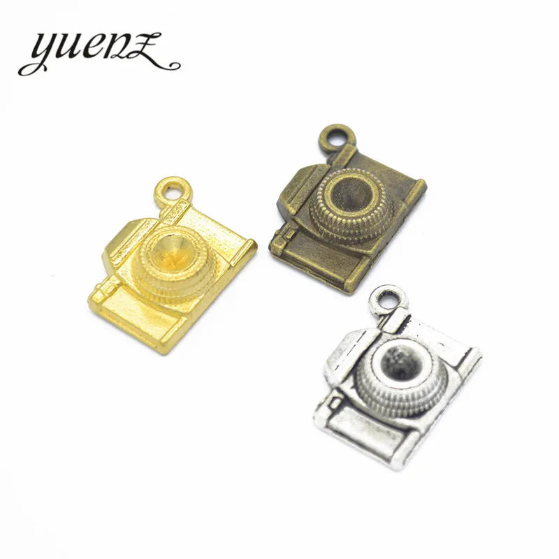 YuenZ 3 Colour Alloy Metal Antique Sliver Camera Charm Jewelry Making DIY Handmade Craft 21*16mm J160