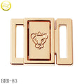 Wholesale Custom Logo Engraved Shoes Hardware Gold Buckle Zinc Alloy Swimwear Strap Underwear Accessories