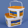3.5L 5L 6L 20L Professional Rectangle Cheap Square Plastic Cleaning Water Packaging Airtight Bucket With Handle Lids
