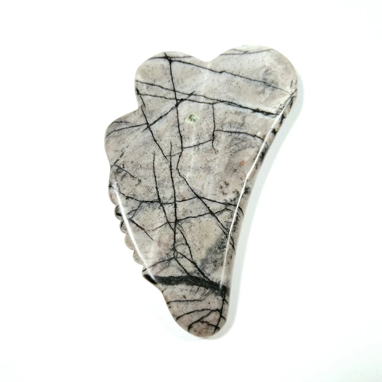 DIY Picasso jasper Jade Guasha Board Scraping Massage Tool Guasha Stick