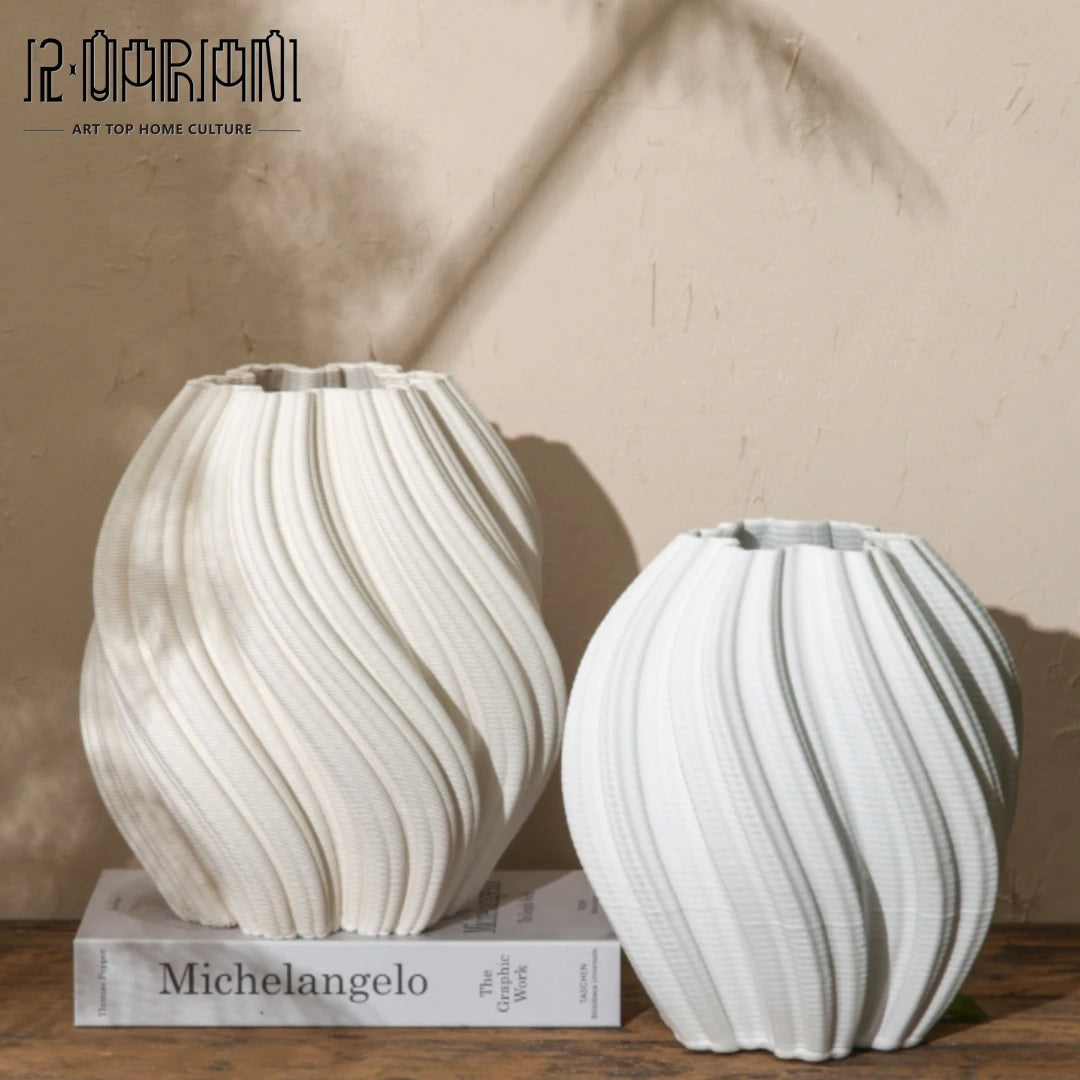 Nordic New Design White Modern Wedding Porcelain Ceramic Flower Vase for Home Decoration