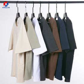 Xinglan Manufacture Men's t Shirt High Quality Streetwear Blank T Shirt 280 Gsm Heavy Weight Print logo T Shirt for OEM