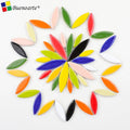 Modern 200g DIY Mosaic Art Leaf Petal Parquet Decoration Ceramics Irregular Mosaics 4mm Thick Mini Glazed Tiles Outdoor Use