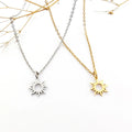 Gold Plated Sun Necklace Chain Bijoux Aci Inoxyd Sun Charm for Necklace Bijoux Femm Inoxyd Joyas De Acero Inoxidable Para Mujer