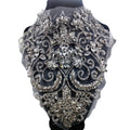 Wholesale Luxury Handmade Rhinestone Lace Appliques Bling Sew-On Beaded Crystal Glass Accessories Gowm Bridal Dresses DP06