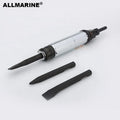 Pneumatic Flux Chipper Model C-2 Handheld Air Hammer Straight/Bent Chisels Aluminum Construction Pistol Grip 1200 BPM Impact for
