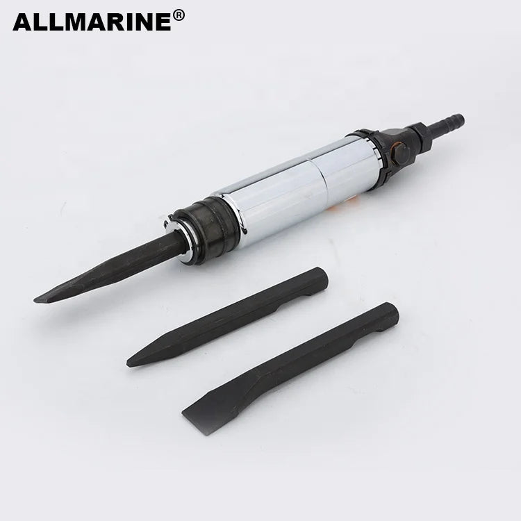 Pneumatic Flux Chipper Model C-2 Handheld Air Hammer Straight/Bent Chisels Aluminum Construction Pistol Grip 1200 BPM Impact for