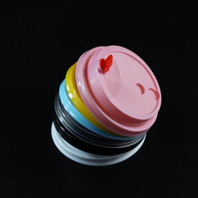 ODM/OEM Custom Food Grade Disposable Plastic Non-Spill Colorful Coffee Cup Lid for Beverage Cups