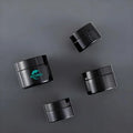 WOGU Stock Facial Care Cosmetic Cream Container 20g 30g 50g Round Glossy Black Skincare Gel Glass Bottle Lip-balm Cream Jar