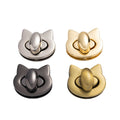 Cute Cat Shape Handbag Woven Luggage Hardware Bag Clasp Metal Zinc Alloy Clamp Bag Lock Buckles for DIY Bag Accessories