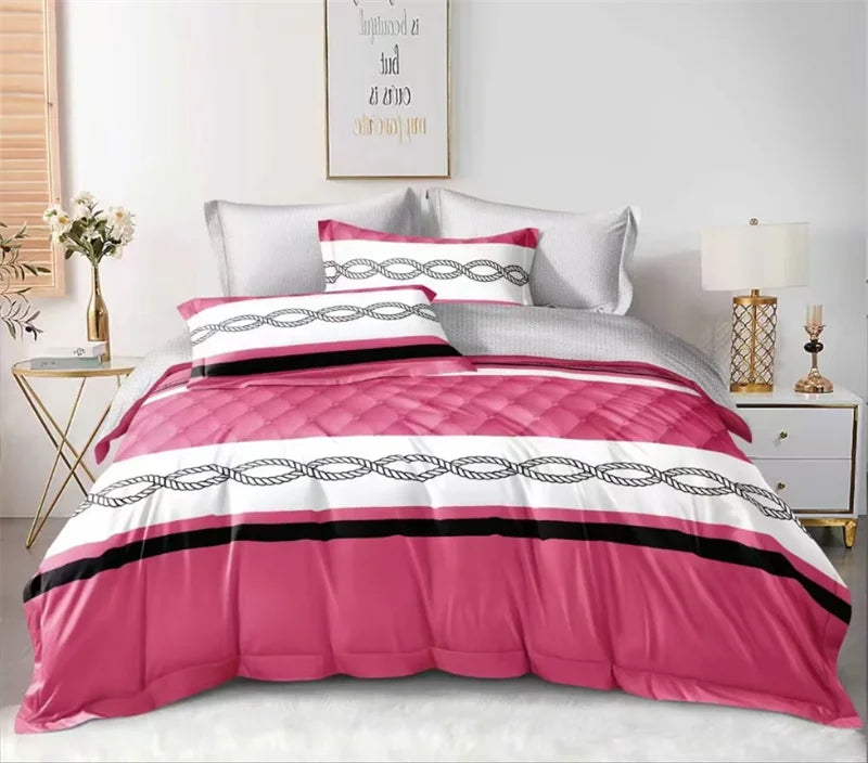2022 New Floral Pattern 100% Polyester Disposable Folded Bedsheets Sets King Size Cover Set-4 Pieces and 3 Pieces