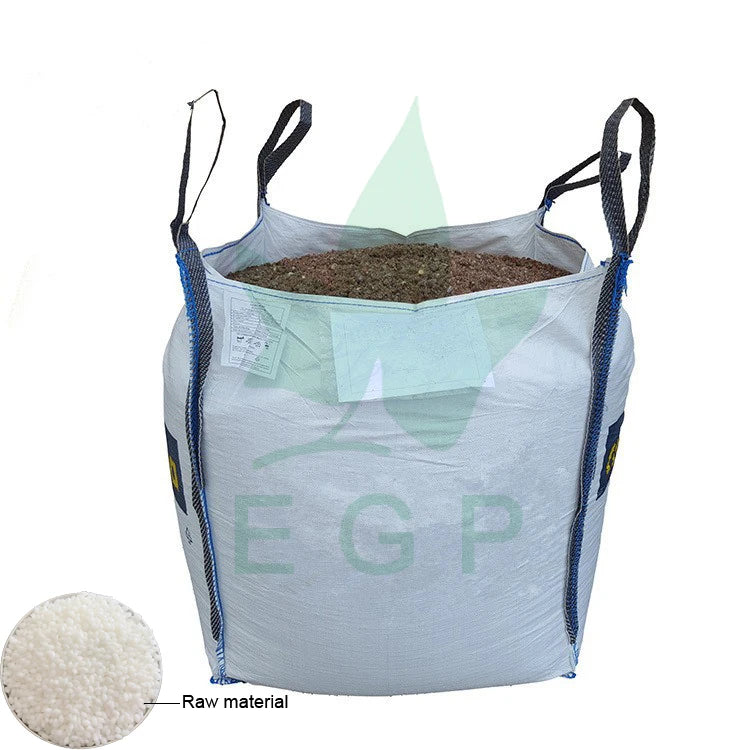 EGP factory sales heavy duty cargo plastic container stand construction sand big bulk bags 1 ton 500kg-2000kg bigbag