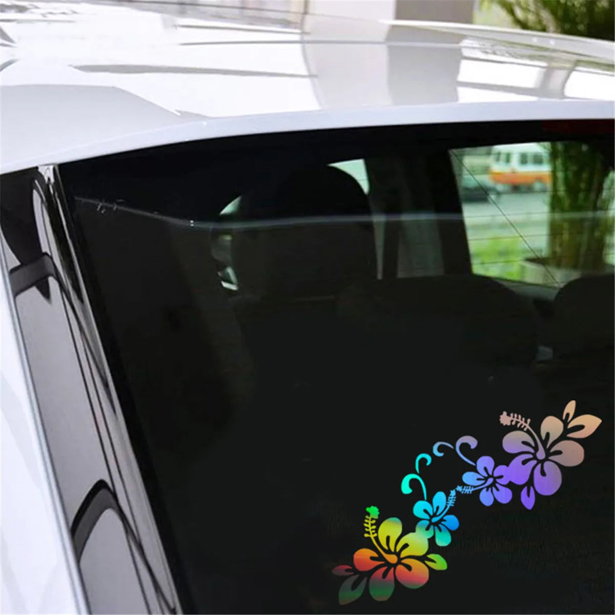 Beautiful Flower Sticker Car Bumper Window Laptop Home Wall Vinyl Decal Decor Gift Die Cut Decals Latop Window Glass