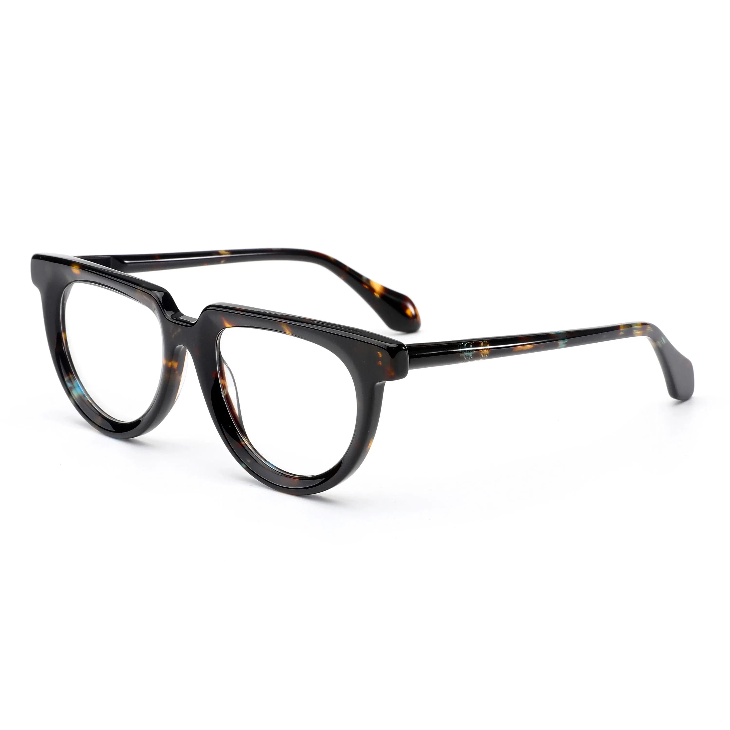 Glass Frames Optical Eyewear Anti Blue Light 2024 Eyeglasses for Women Custom Frame Two Tone Round Acetate Optical Glasses