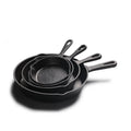 Cast Iron Pan Skillet Frying Reusable Durable Non-stick Household Large Food Cookware Set Kitchen Utensils Tools