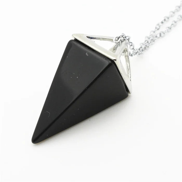 Hongzhuo Black Obsidian Quartz Crystal Round Ball Pendulum