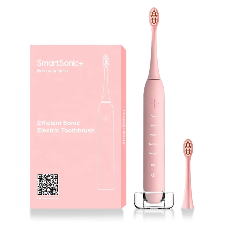 OEM Soft Brush Black Automatic Ultrasonic Rechargeable Electric Toothbrush for Travel