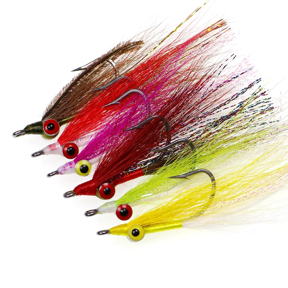 Clouser's Deep Minnow Streamers Stainless Steel Hook Artificial Flies for Trout Bass Pike Tarpon Saltwater Fishing Lure Flies